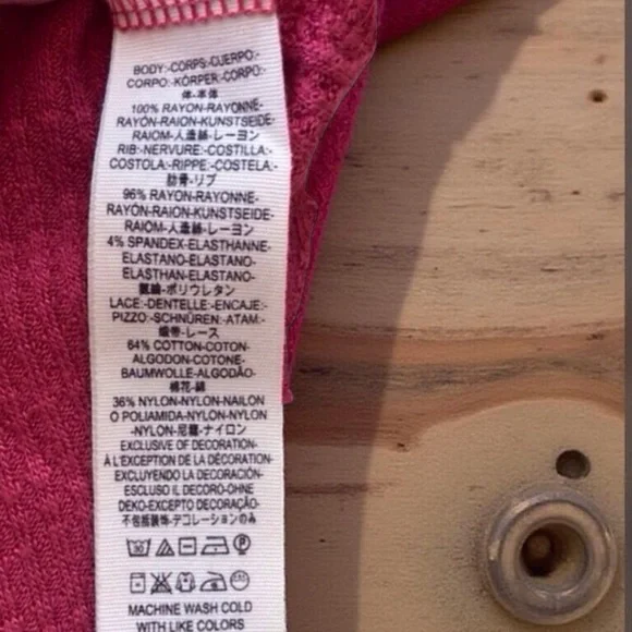 FREE PEOPLE Lace Yoke Top Burgundy Waffle Knit Mock Neck M Boho - Picture 8 of 10